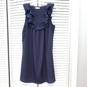2/$15 - UO Pins & Needles Blue Ruffle Dress, M, GUC
